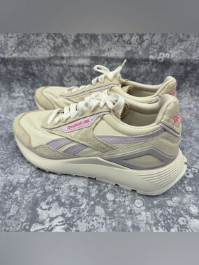 Reebok Women's Cream and Lavender Casual Sneakers